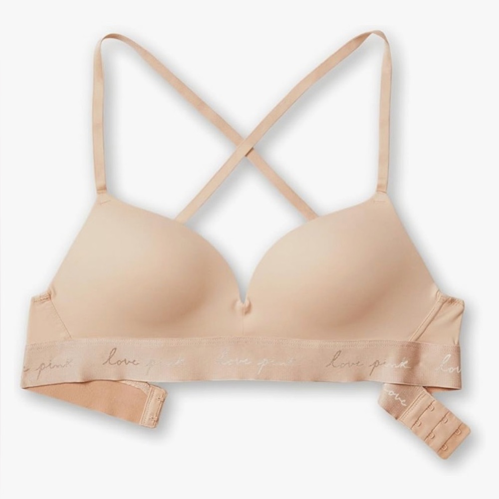 VS PINK Wear Everywhere Lightly Lined Wireless T Shirt Bra - Picture 2 of 3
